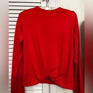 Copper Key long sleeved girls shirt, tied in front